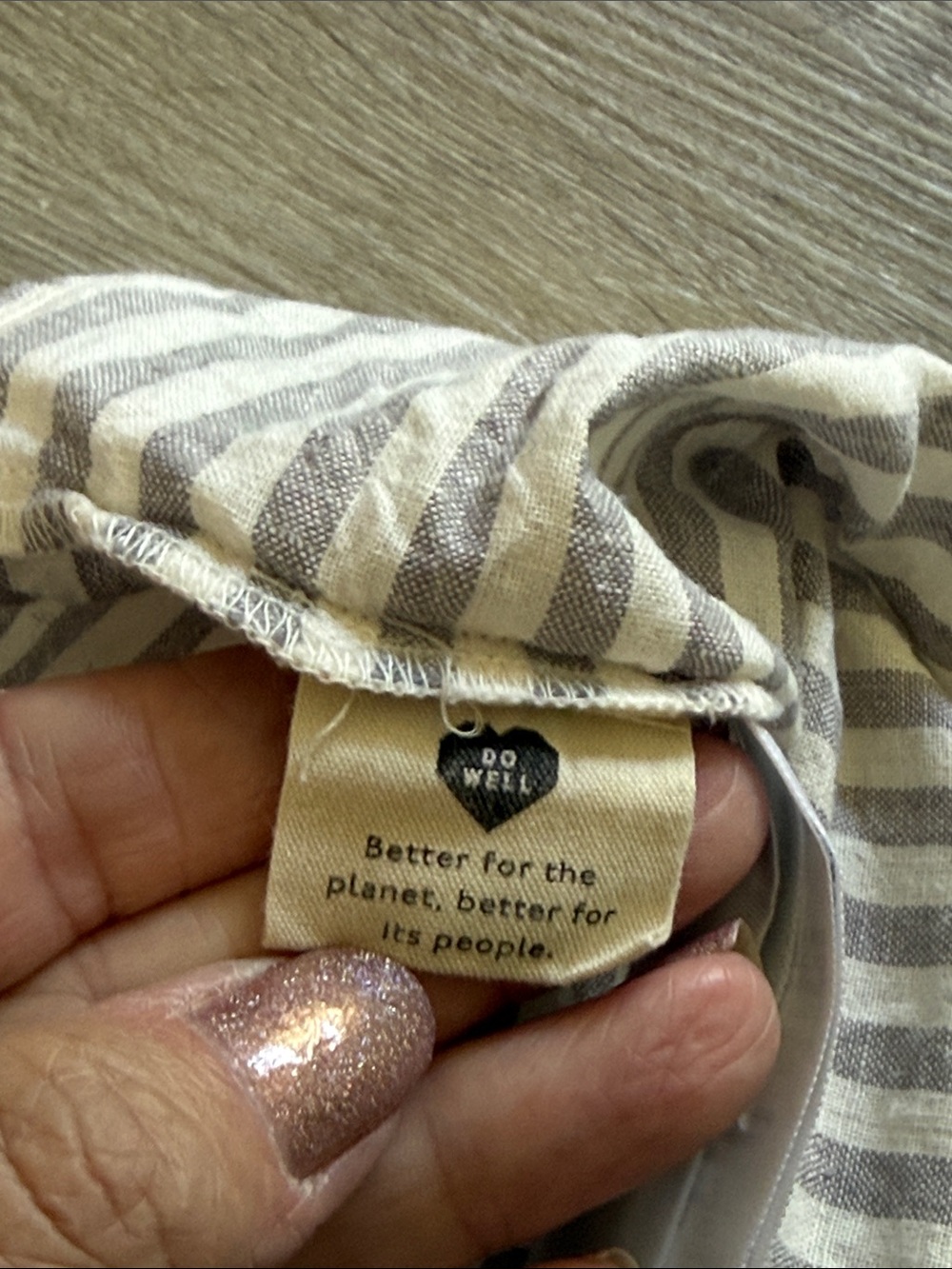 Madewell Striped Tiered Sundress in Light Gray and White Size L - Picture 8 of 11